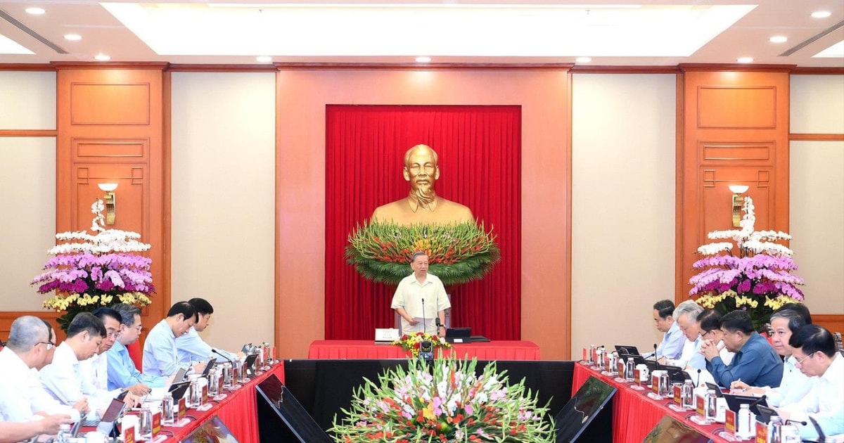 Tổng Bí thư Tô Lâm chủ trì phiên họp Thường trực Ban Chỉ đạo Trung ương về phát triển khoa học, công nghệ, đổi mới sáng tạo và chuyển đổi số