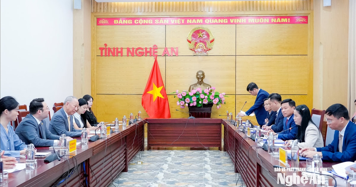 Lãnh đạo UBND tỉnh Nghệ An làm việc với Chủ tịch Tập đoàn xây dựng Thái Bình Dương