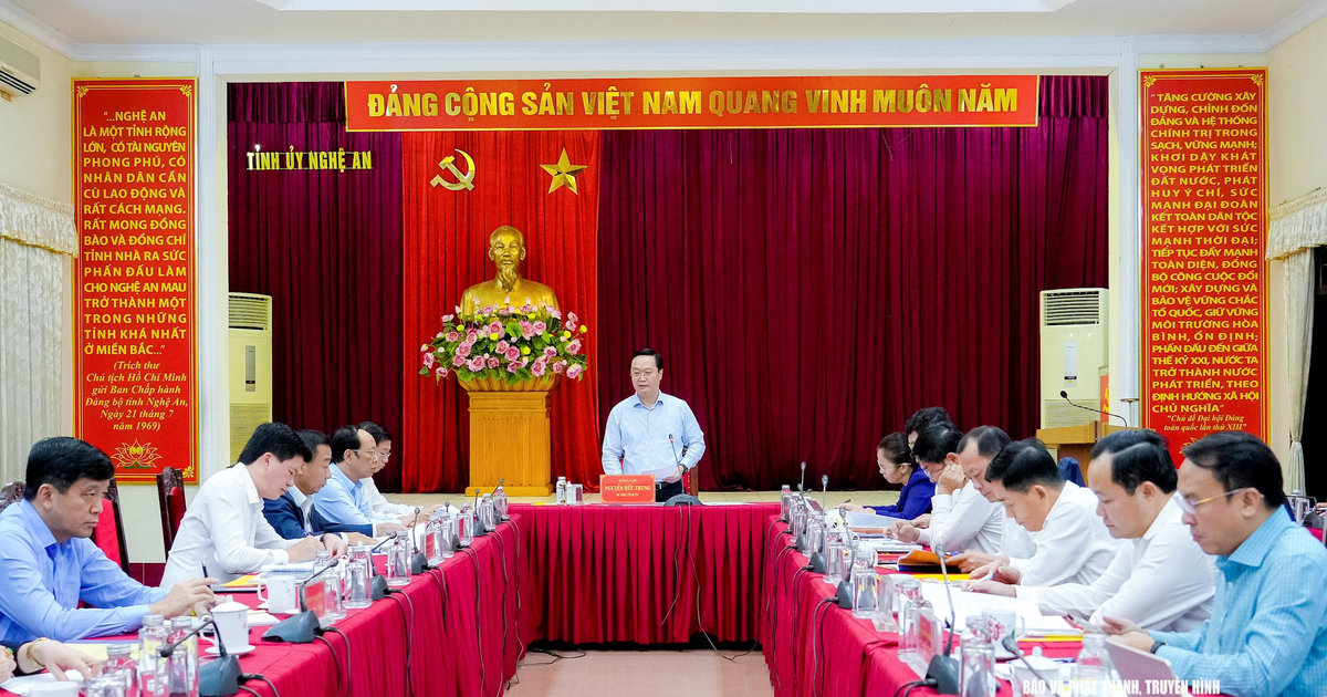 Ban Thường vụ Tỉnh ủy duyệt nội dung Đại hội đại biểu MTTQ tỉnh Nghệ An lần thứ XVI, nhiệm kỳ 2025 - 2030