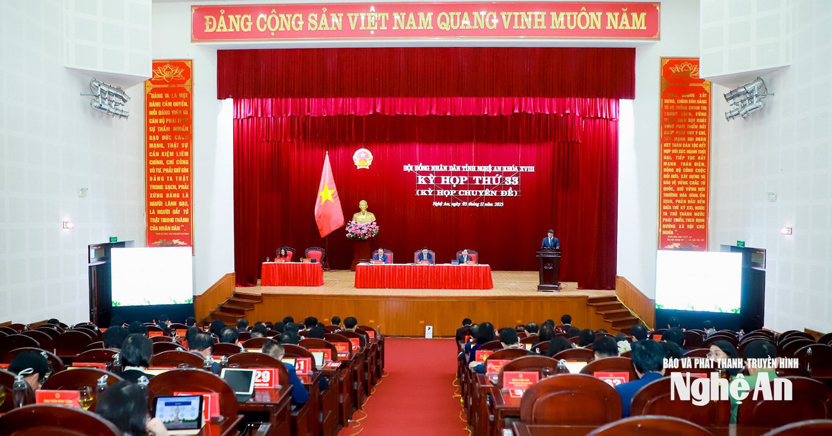 Kỳ họp thứ 33 HĐND tỉnh Nghệ An khóa XVIII thông qua 19 Nghị quyết