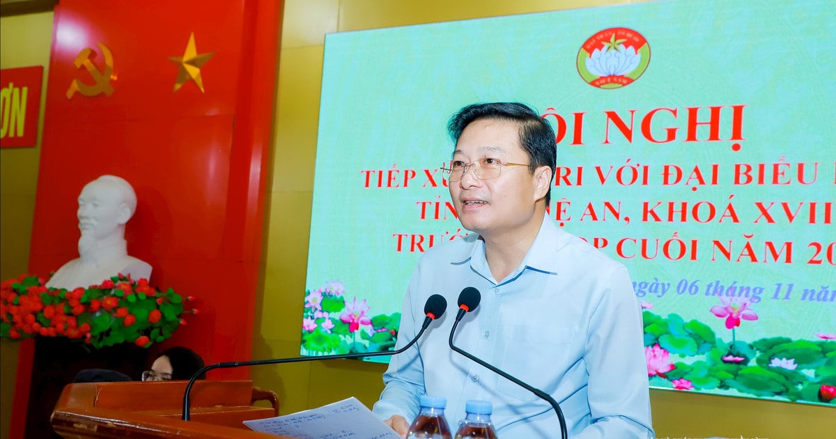 Chủ tịch UBND tỉnh Nghệ An Lê Hồng Vinh tiếp xúc cử tri xã Anh Sơn