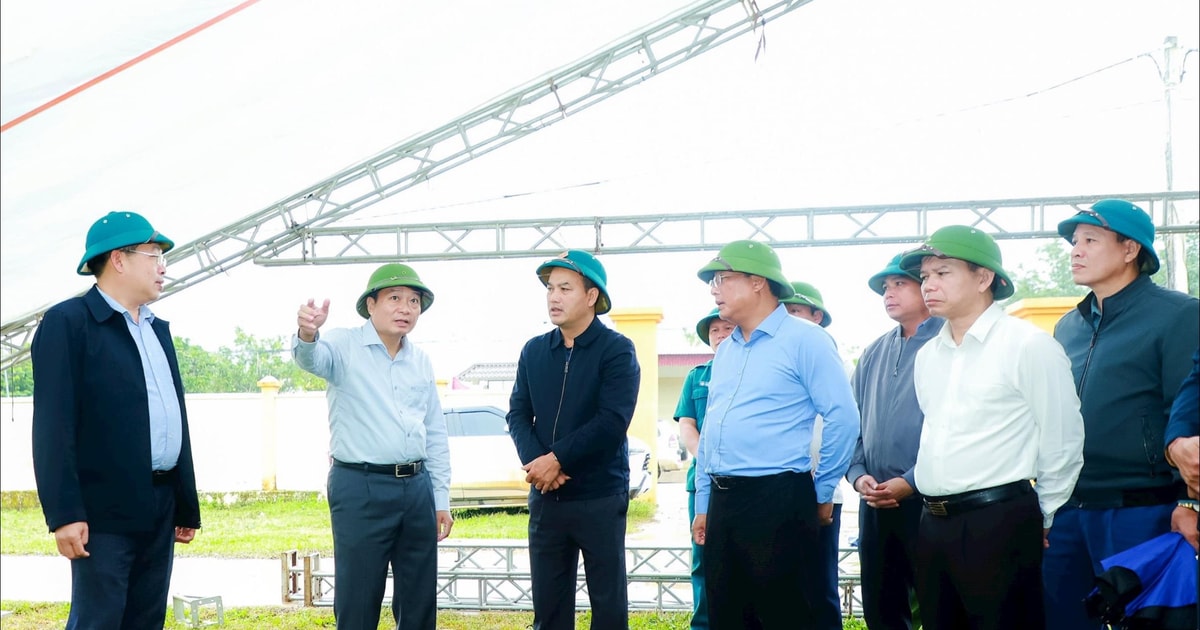 Chủ tịch UBND tỉnh Lê Hồng Vinh kiểm tra, chỉ đạo khắc phục hậu quả thiên tai và công tác chuẩn bị khởi công Trường liên cấp vùng biên