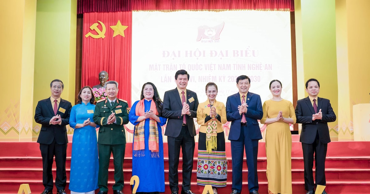 Danh sách Chủ tịch và 8 Phó Chủ tịch, 119 vị Ủy viên Ủy ban MTTQ Việt Nam tỉnh Nghệ An khoá XVI