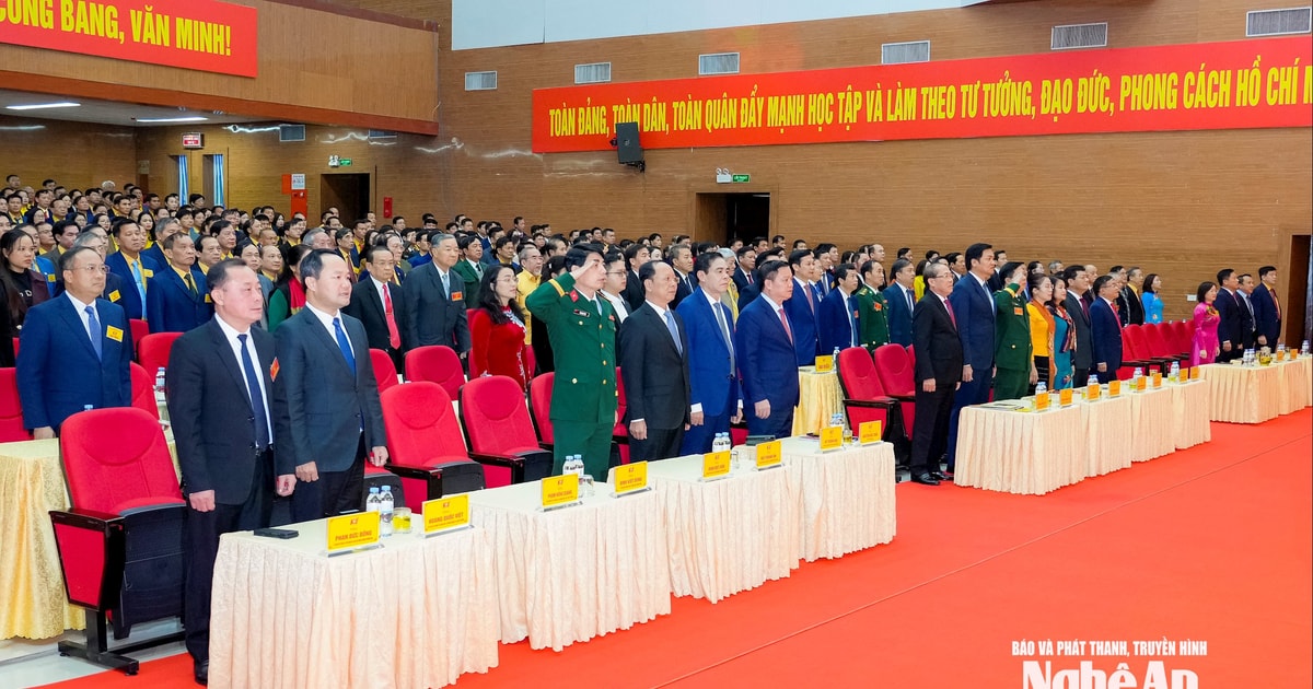 Khai mạc trọng thể Đại hội đại biểu MTTQ Việt Nam tỉnh Nghệ An lần thứ XVI, nhiệm kỳ 2025-2030