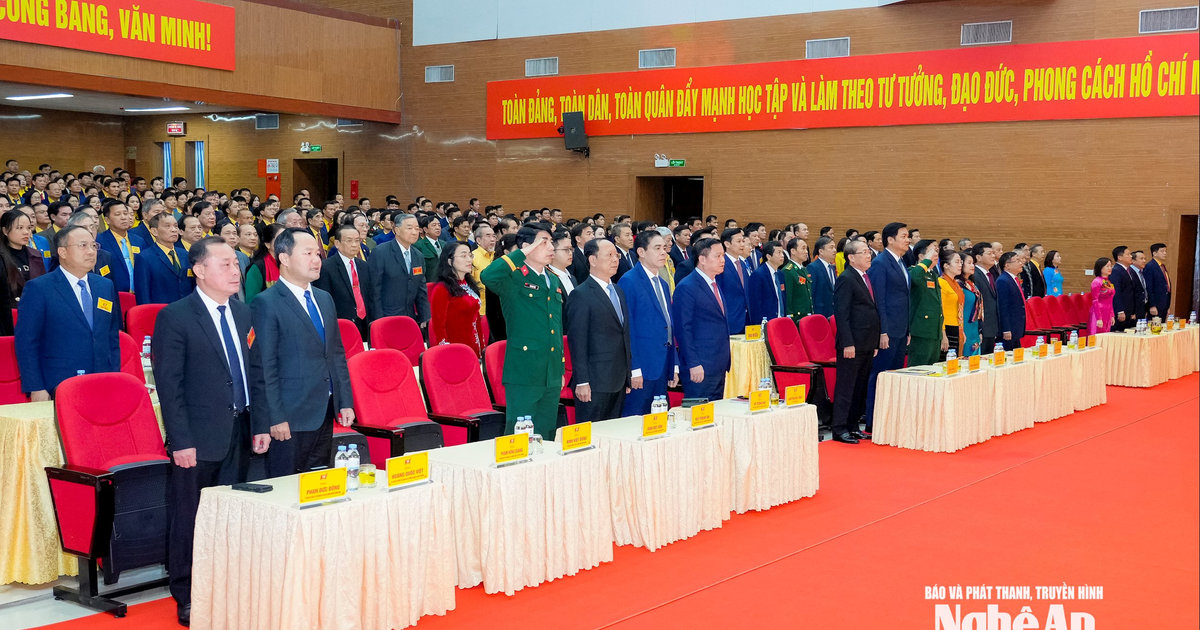 Khai mạc trọng thể Đại hội đại biểu MTTQ Việt Nam tỉnh Nghệ An lần thứ XVI, nhiệm kỳ 2025-2030