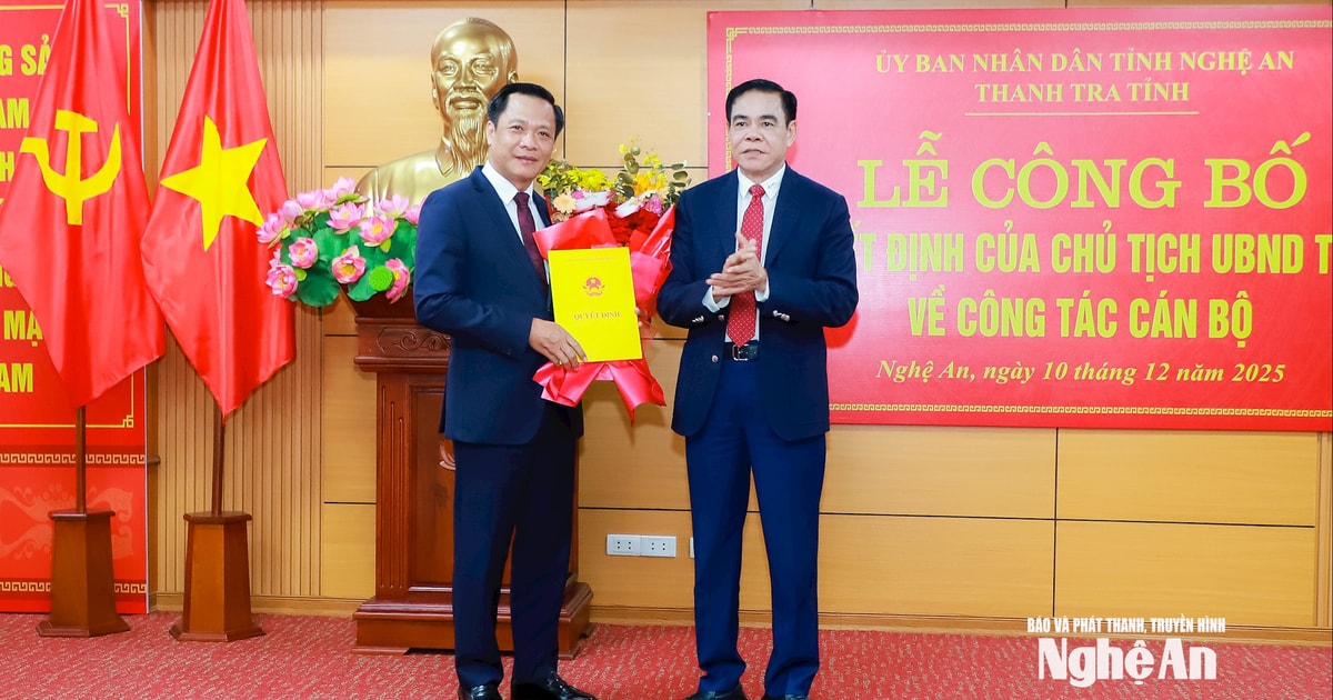 Nghệ An điều động, bổ nhiệm đồng Chí Vũ Tuấn Dũng - Bí thư Đảng ủy, Chủ tịch HĐND xã Hợp Minh giữ chức Chánh Thanh tra tỉnh