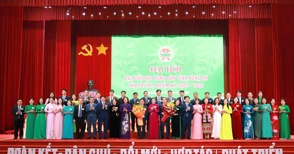 Đại hội đại biểu Hội Nông dân tỉnh Nghệ An lần thứ XI, nhiệm kỳ 2025-2030 thành công tốt đẹp