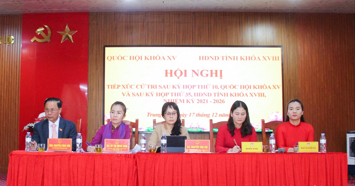 Đại biểu Quốc hội tiếp xúc cử tri sau kỳ họp thứ 10, Quốc hội khoá XV tại xã Trung Lộc