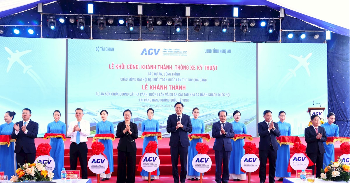 Khánh thành các dự án nâng cấp hạ tầng tại Cảng hàng không quốc tế Vinh