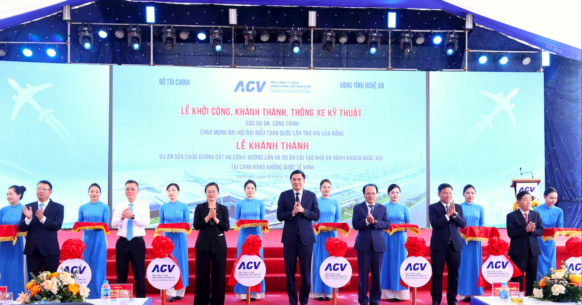 Khánh thành các dự án nâng cấp hạ tầng tại Cảng hàng không quốc tế Vinh