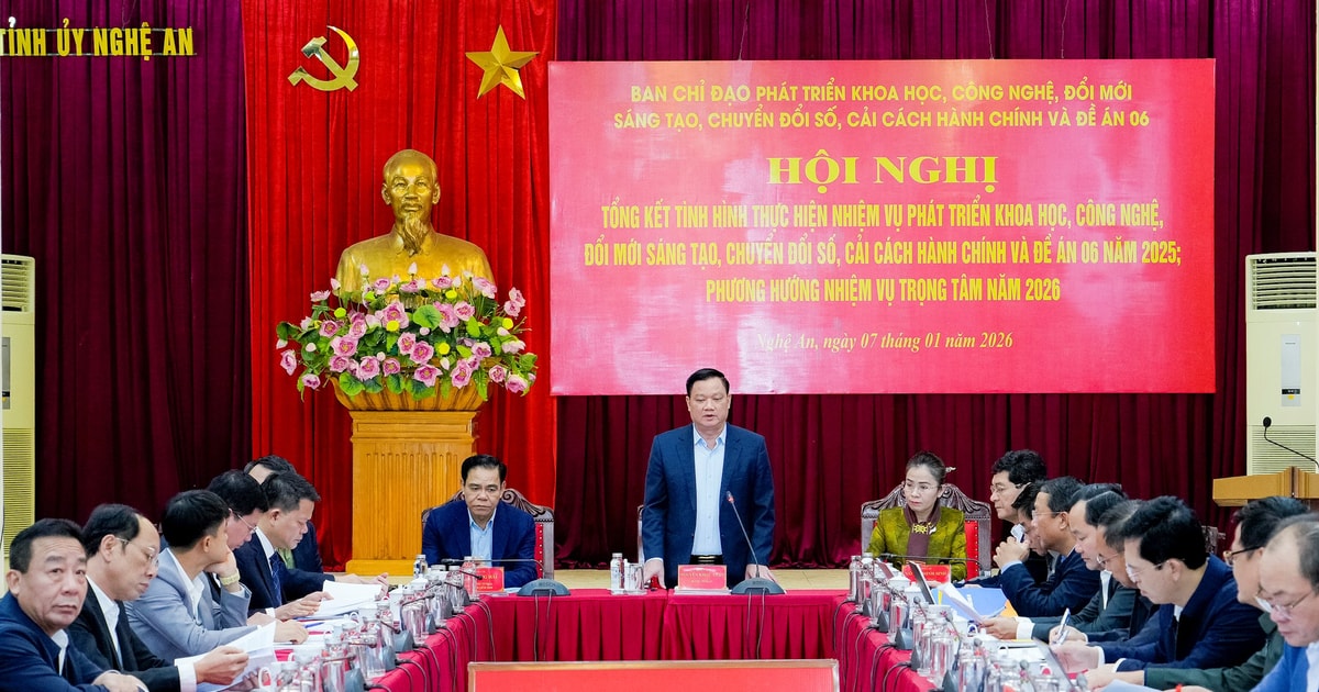 Nghệ An tổng kết thực hiện nhiệm vụ phát triển khoa học, công nghệ, đổi mới sáng tạo, chuyển đổi số, cải cách hành chính và Đề án 06