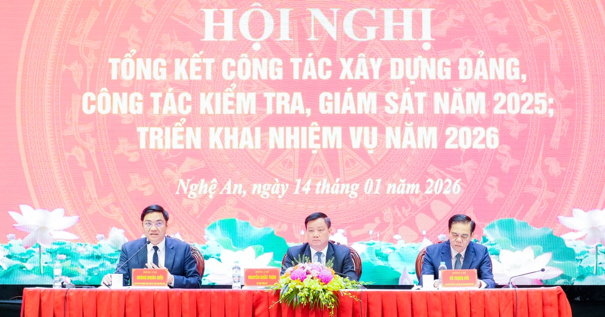 Tỉnh ủy Nghệ An triển khai công tác xây dựng Đảng, kiểm tra, giám sát năm 2026