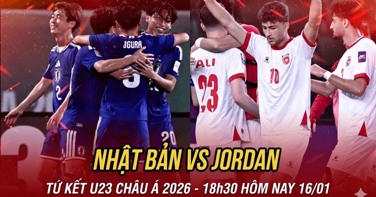 VTV5 and VTV6 will broadcast the U23 Japan vs Jordan football match ...