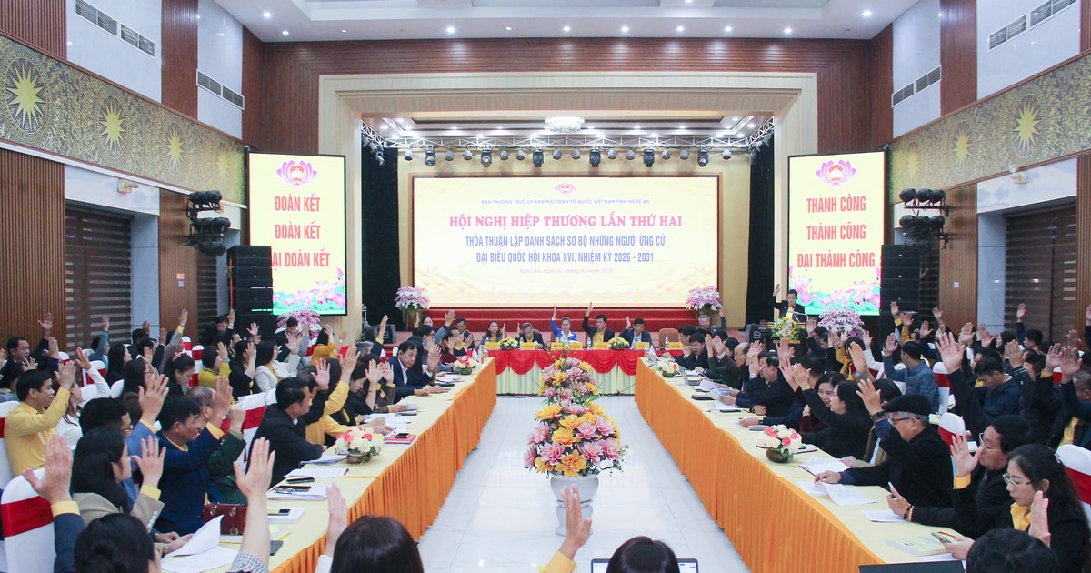 Hội nghị hiệp thương lần thứ hai thỏa thuận, lập danh sách sơ bộ những người ứng cử đại biểu Quốc hội khóa XVI và HĐND tỉnh nhiệm kỳ 2026 - 2031