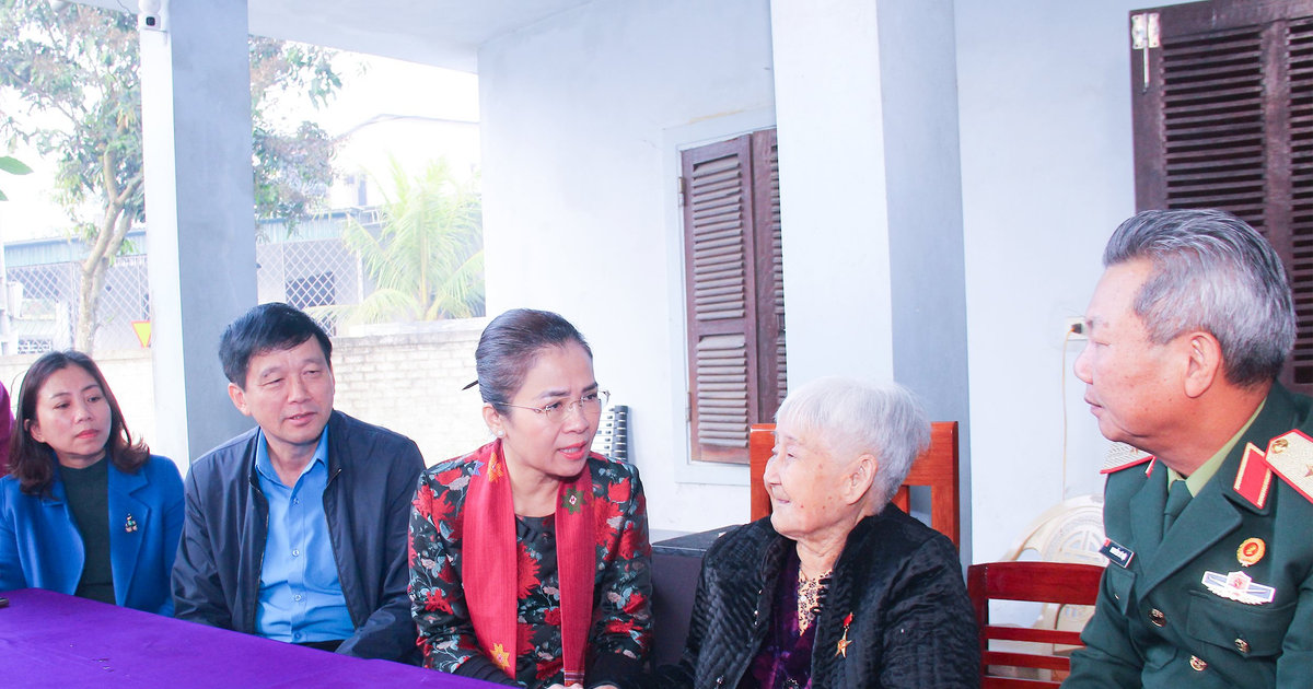Đồng chí Võ Thị Minh Sinh tặng quà Tết  gia đình chính sách, hộ nghèo tại các địa phương