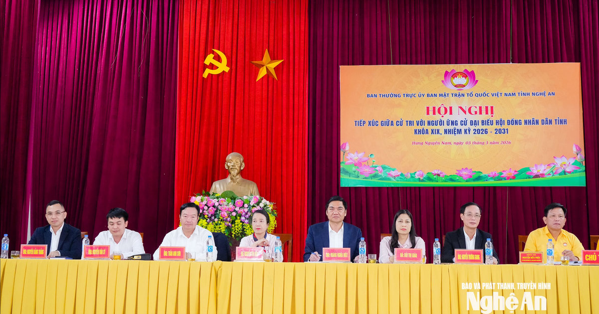 Ứng cử viên đại biểu HĐND tỉnh tiếp xúc cử tri xã Hưng Nguyên Nam