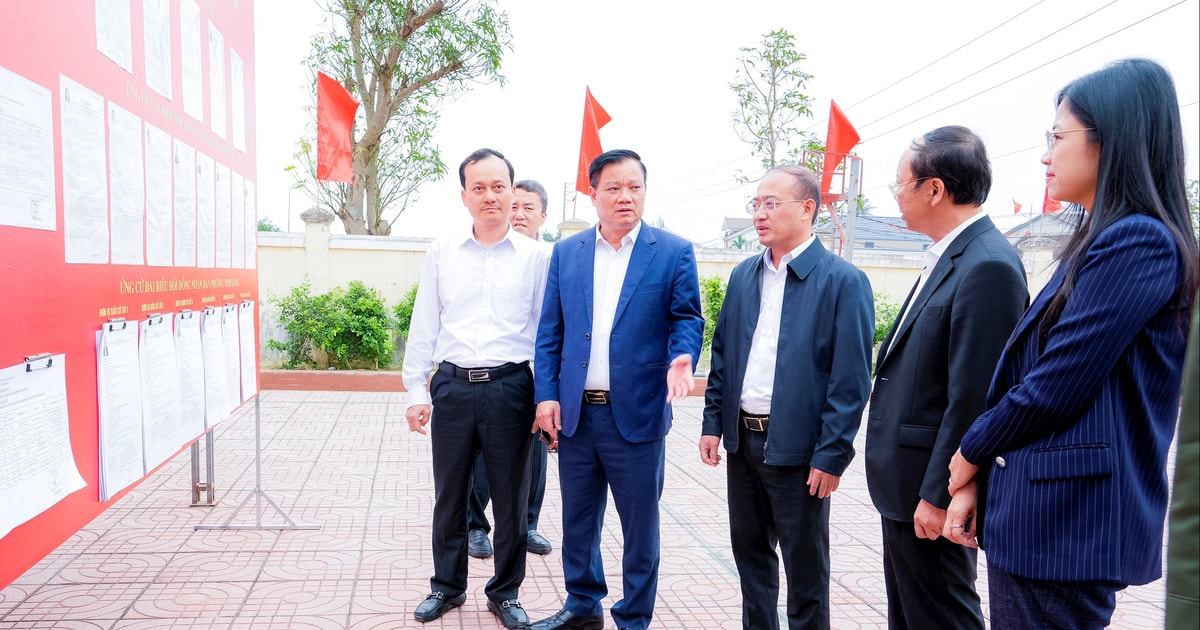 Bí thư Tỉnh ủy Nguyễn Khắc Thận kiểm tra công tác chuẩn bị bầu cử tại các địa phương