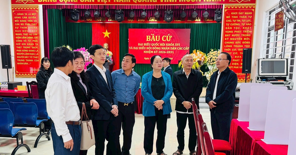 Phó Chủ tịch Thường trực HĐND tỉnh Nguyễn Nam Đình kiểm tra công tác chuẩn bị bầu cử tại phường Trường Vinh