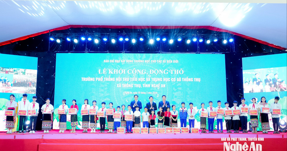 Nghệ An khởi công đồng loạt 11 trường phổ thông nội trú liên cấp vùng biên giai đoạn 2