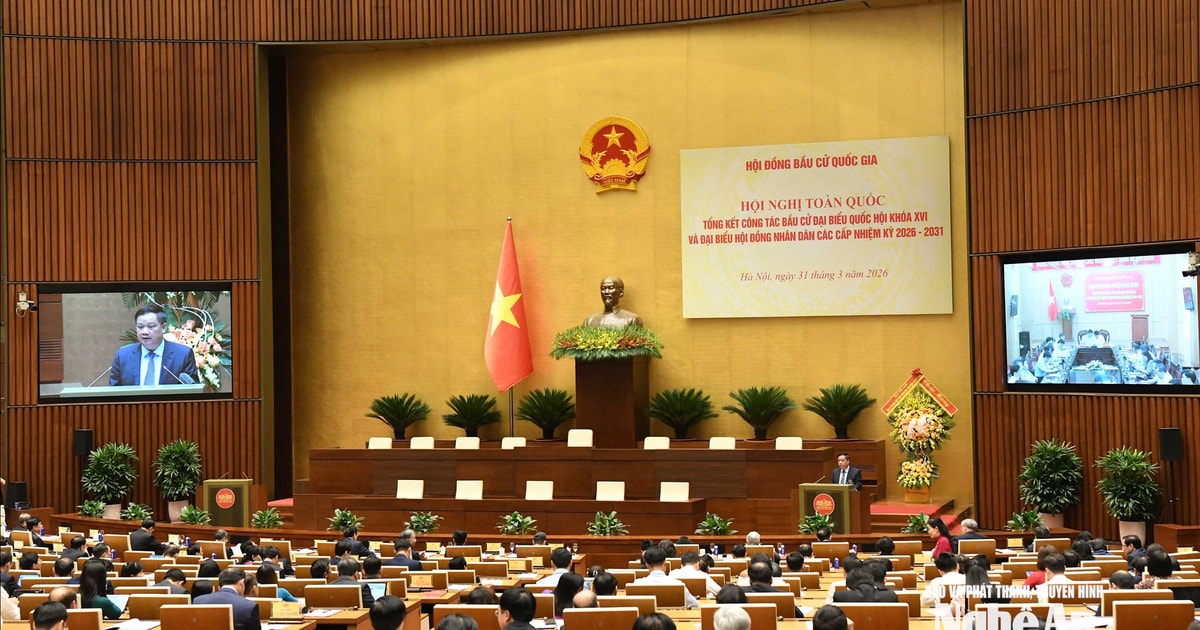 Nghệ An tham luận tại Hội nghị toàn quốc tổng kết công tác bầu cử ĐBQH khóa XVI và HĐND các cấp nhiệm kỳ 2026-2031