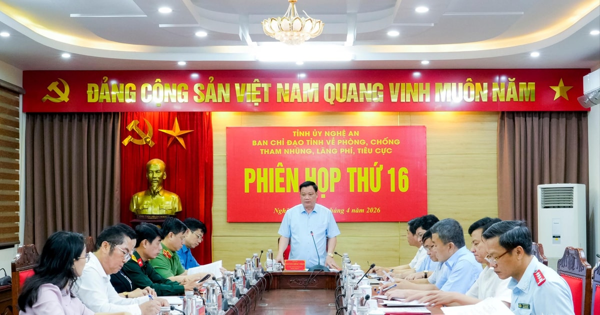 Ban Chỉ đạo tỉnh về phòng, chống tham nhũng, lãng phí, tiêu cực họp phiên thứ 16