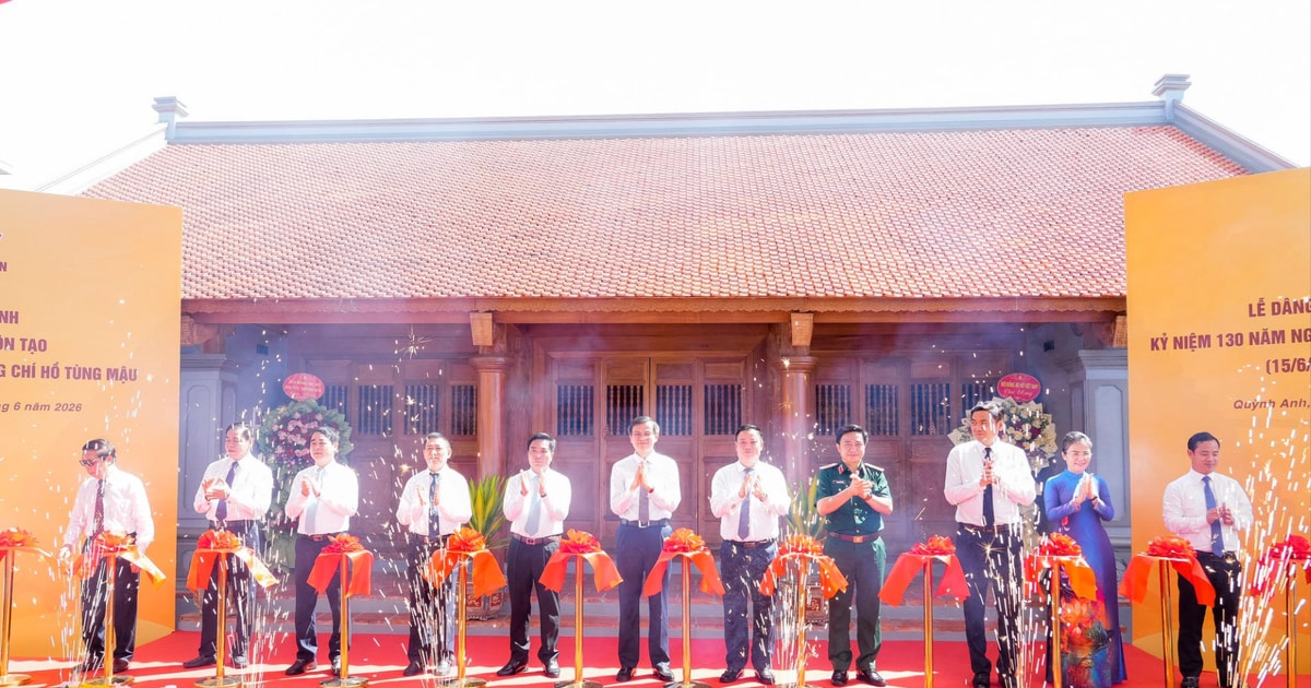 Khánh thành Dự án Tu bổ, tôn tạo Di tích nhà thờ và mộ đồng chí Hồ Tùng Mậu