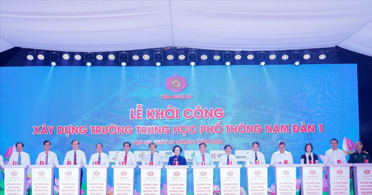 Long trọng Lễ khởi công xây dựng Trường THPT Nam Đàn 1