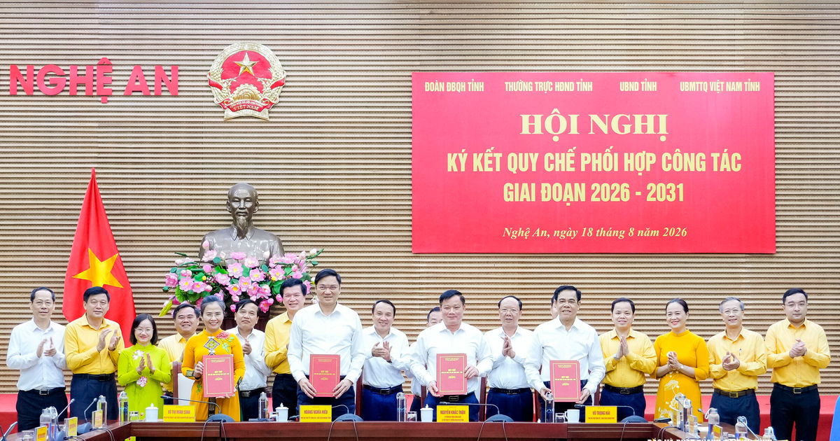 Đoàn ĐBQH tỉnh, Thường trực HĐND tỉnh, UBND tỉnh và Ủy ban MTTQ tỉnh ký kết Quy chế phối hợp giai đoạn 2026 - 2031