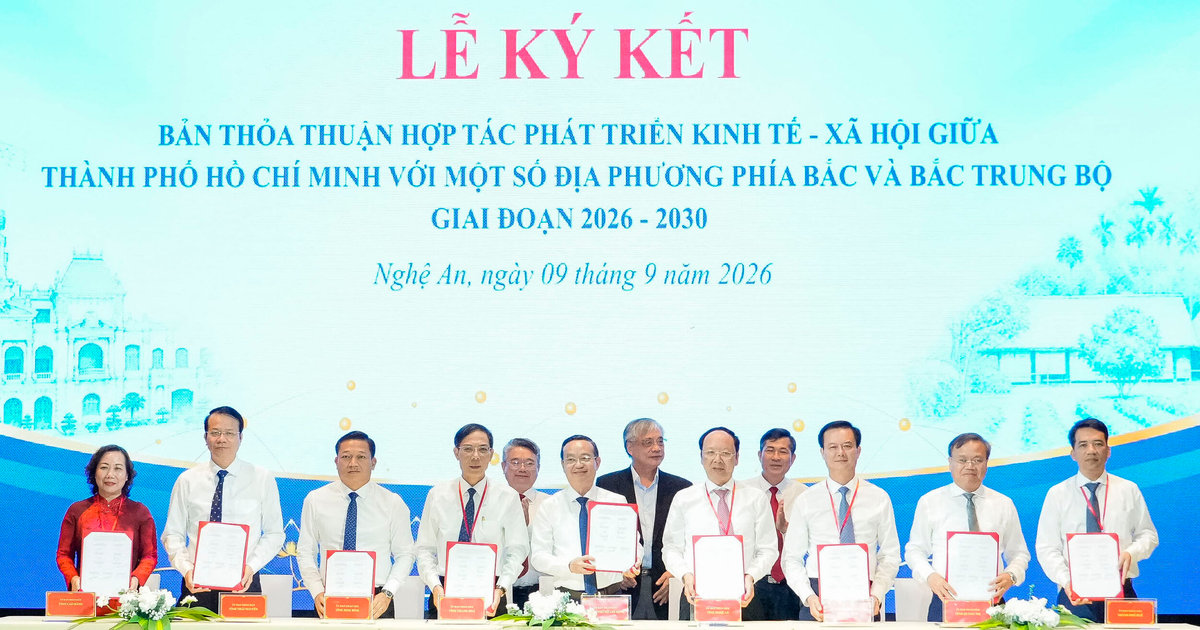 TP. Hồ Chí Minh và 8 tỉnh, thành phía Bắc, Bắc Trung Bộ ký kết hợp tác giai đoạn 2026-2030