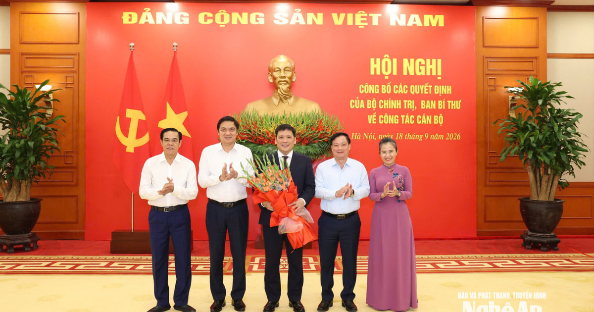 Phó Trưởng ban Tổ chức Trung ương giữ chức Phó Bí thư Tỉnh ủy Nghệ An