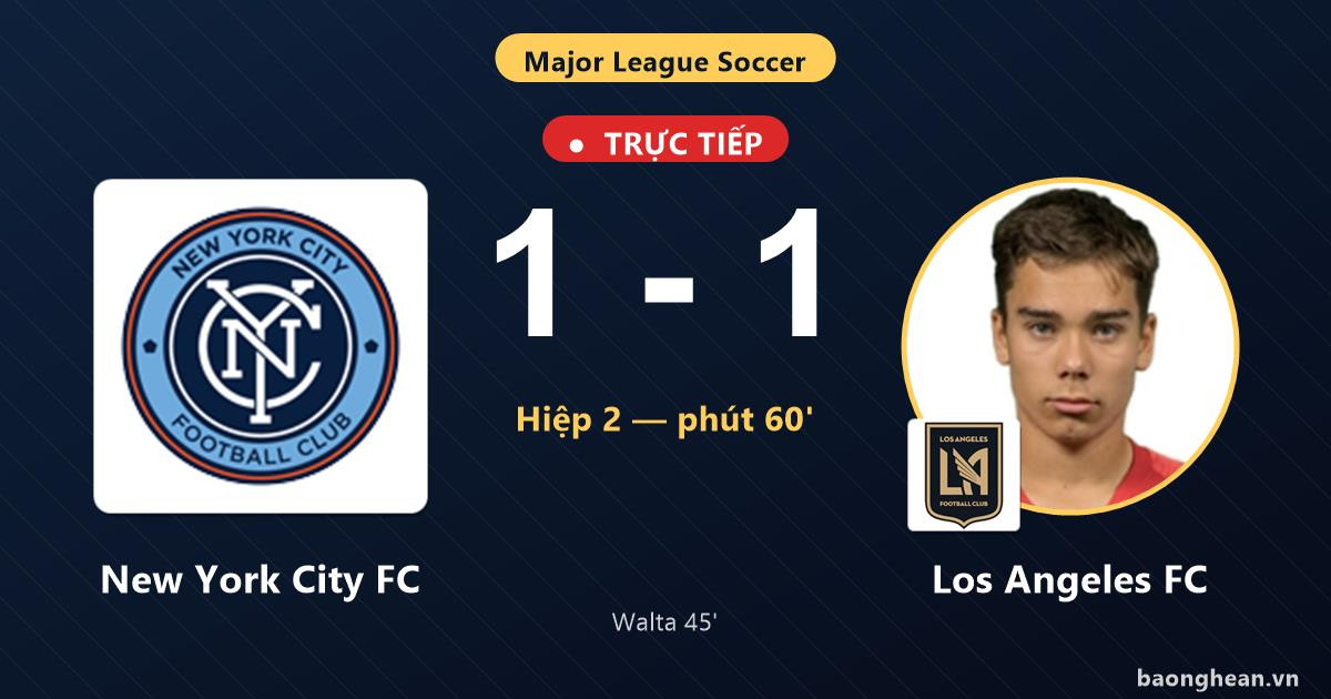 Live New York City FC vs Los Angeles FC: New York City FC equalizes 1-1
