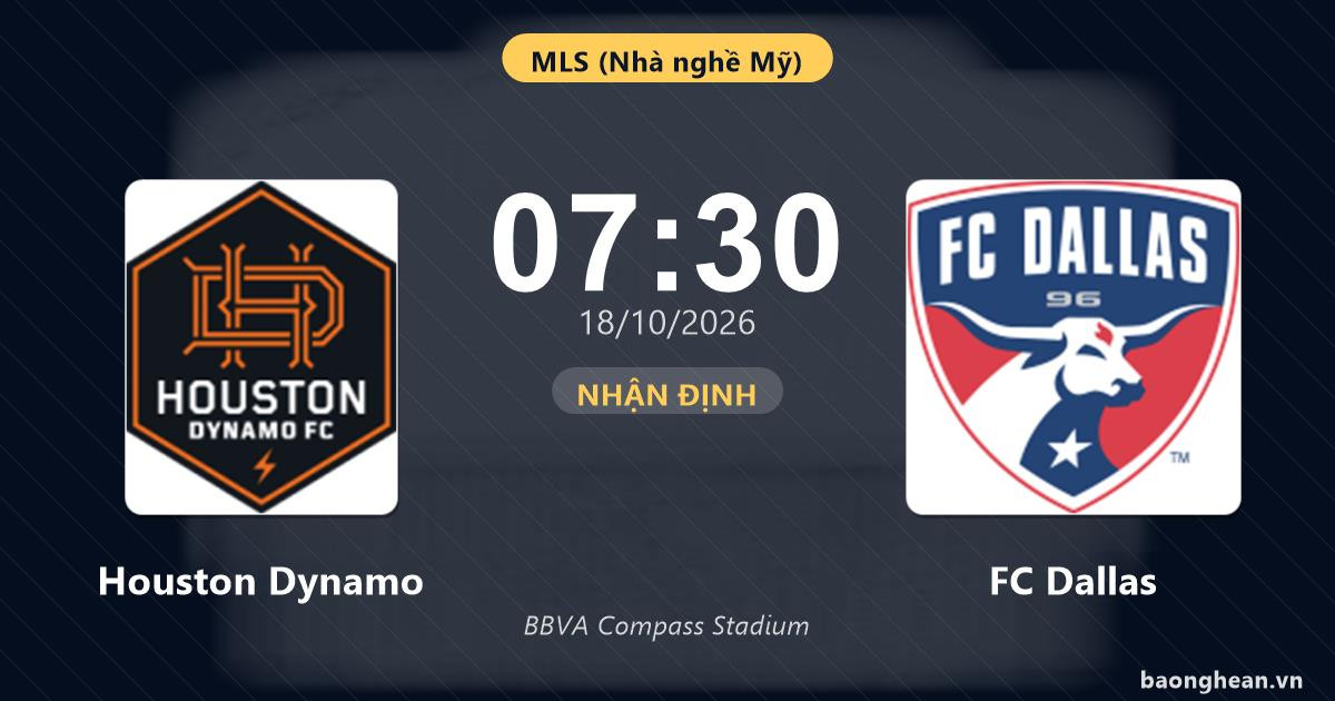 Houston Dynamo and FC Dallas play on October 18, 2026