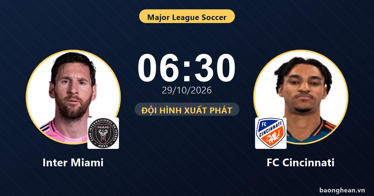 Image accompanying Live coverage of Inter Miami vs FC Cincinnati: Inter Miami dominates possession but struggles to score, yet to find the net., from Báo Nghệ An