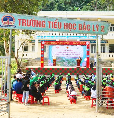 'Ngôi trường trong mơ' ở xã nghèo Bắc Lý