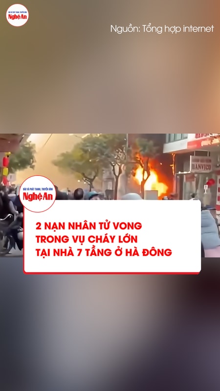 2 nạn nhân tử vong trong vụ cháy lớn tại nhà 7 tầng ở Hà Đông