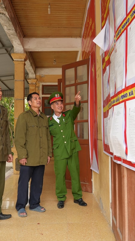 Công an xã Mường Xén triển khai các giải pháp đảm bảo an toàn công tác bầu cử