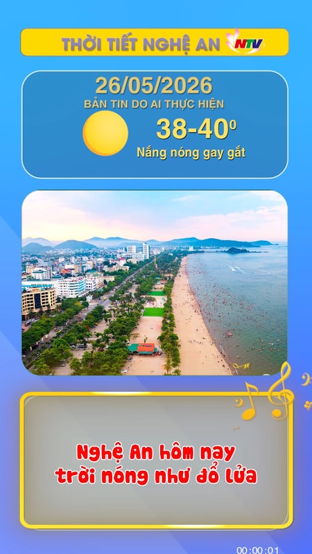 Thời tiết Nghệ An hôm nay 26/5/2026