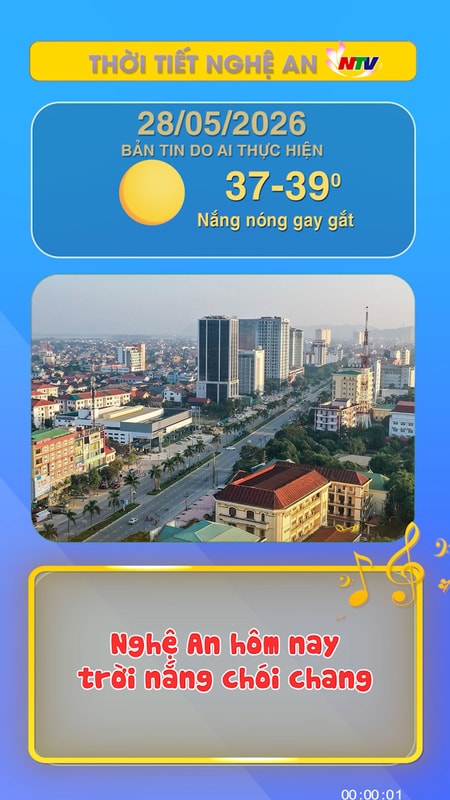 Thời tiết Nghệ An hôm nay - 28/05/2026