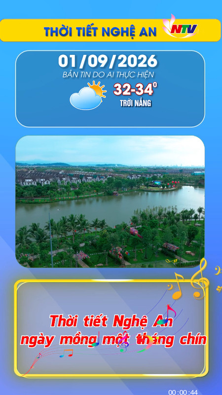 Thời tiết Nghệ An hôm nay 01/9/2026