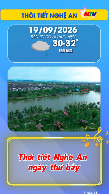 Thời tiết Nghệ An hôm nay 19/9/2026