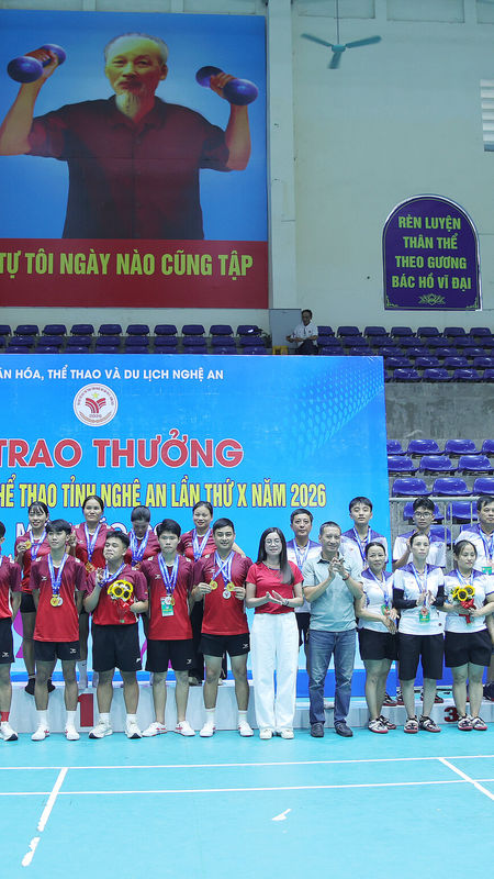 Trao 7 giải Nhất các nội dung thi đấu môn kéo co tại Đại hội Thể dục thể thao tỉnh Nghệ An 2026