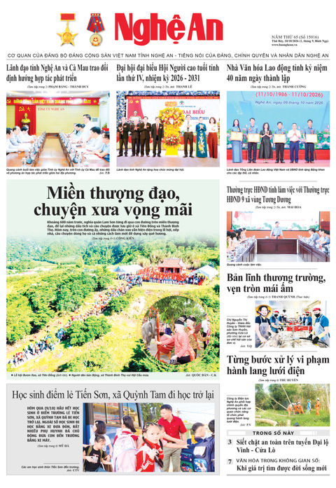 Trang nhất Số 15016 ngày 10-10-2026