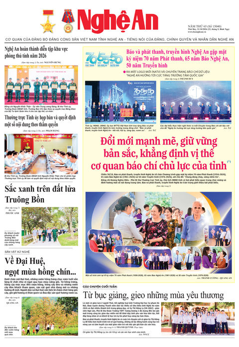 Trang nhất Số 15040 ngày 31-10-2026