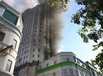 Cháy tại khu căn hộ cao cấp Vicentra