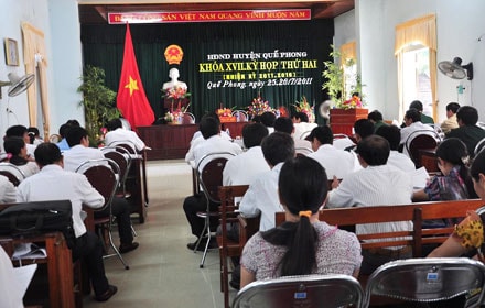 HĐND huyện Quế Phong khóa XVII tổ chức kỳ họp thứ 2