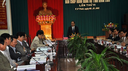 Hội nghị Ban chấp hành Đảng bộ tỉnh Nghệ An khóa XVII, lần thứ 11