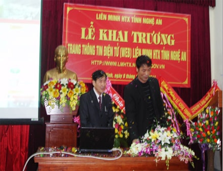Khai trương Trang thông tin điện tử Liên minh HTX tỉnh Nghệ An