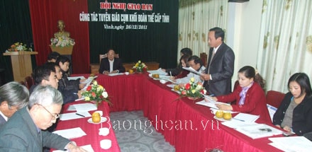 Giao ban công tác tuyên giáo khối các đoàn thể cấp tỉnh