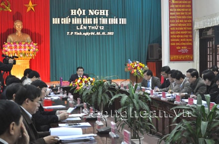 Hội nghị lần thứ 12 - BCH Đảng bộ tỉnh Nghệ An khoá XVII