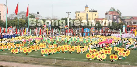 Khai mạc Hội khỏe Phù đổng tỉnh Nghệ An lần thứ XV